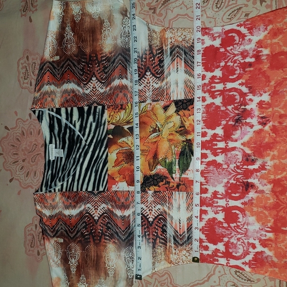 Rhinestone Floral Top. Stripes Zebra Flowers - Picture 8 of 10